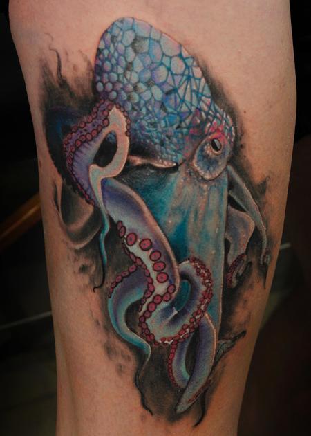 Tattoos - Mosaic Flow Octopus - 127008